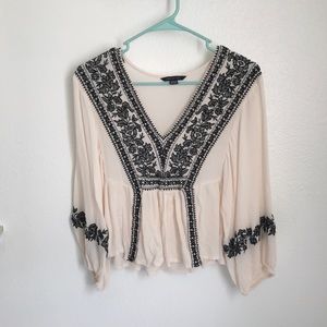 American Eagle embroidered shirt